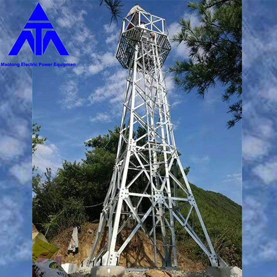 Tháp giám sát lưới thép góc 10-50m Tháp canh