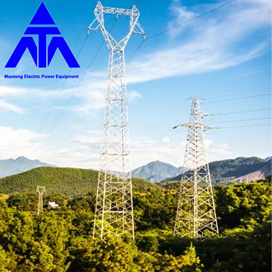 Tháp ống thép góc Tháp thép mạ kẽm nhúng nóng 330KV